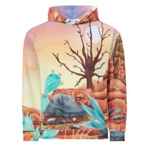 Unisex cotton hoodie “Rocks and Roots”