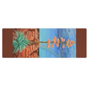 Yoga mat "Holy blooming agave" From the journey series.
