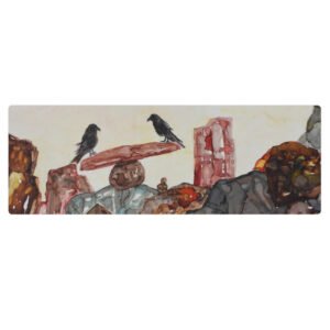 Yoga mat “A ravenlutionary teeter totter”