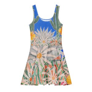 Cotton skater dress "Cactus bloom"