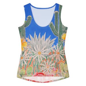 Women's cotton tank top "Cactus bloom"