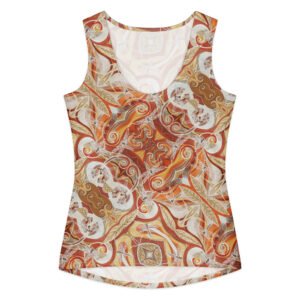 Women's cotton tank top "Dragonfly Geometry"
